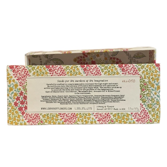 SOLD - Library of Flowers Honeycomb Hand Cream 2.3 oz Coco Butter New Sealed - Picture 9 of 11